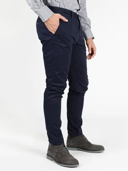 

Pants slim fit cotton-Blue