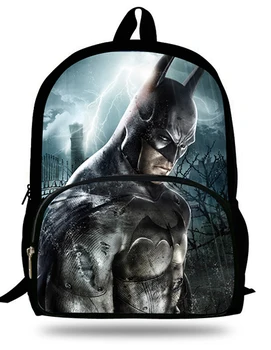

16-inch Mochila Infantil Menino Hero Batman Backpack Children School Bags Boys Age 7-13 Teenagers Backpack Kids Cartoon Print