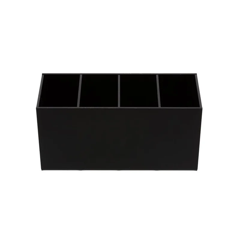 4 Grids Black Acrylic Cosmetic Organiser Lipstick Brush Holder Makeup Storage (4)
