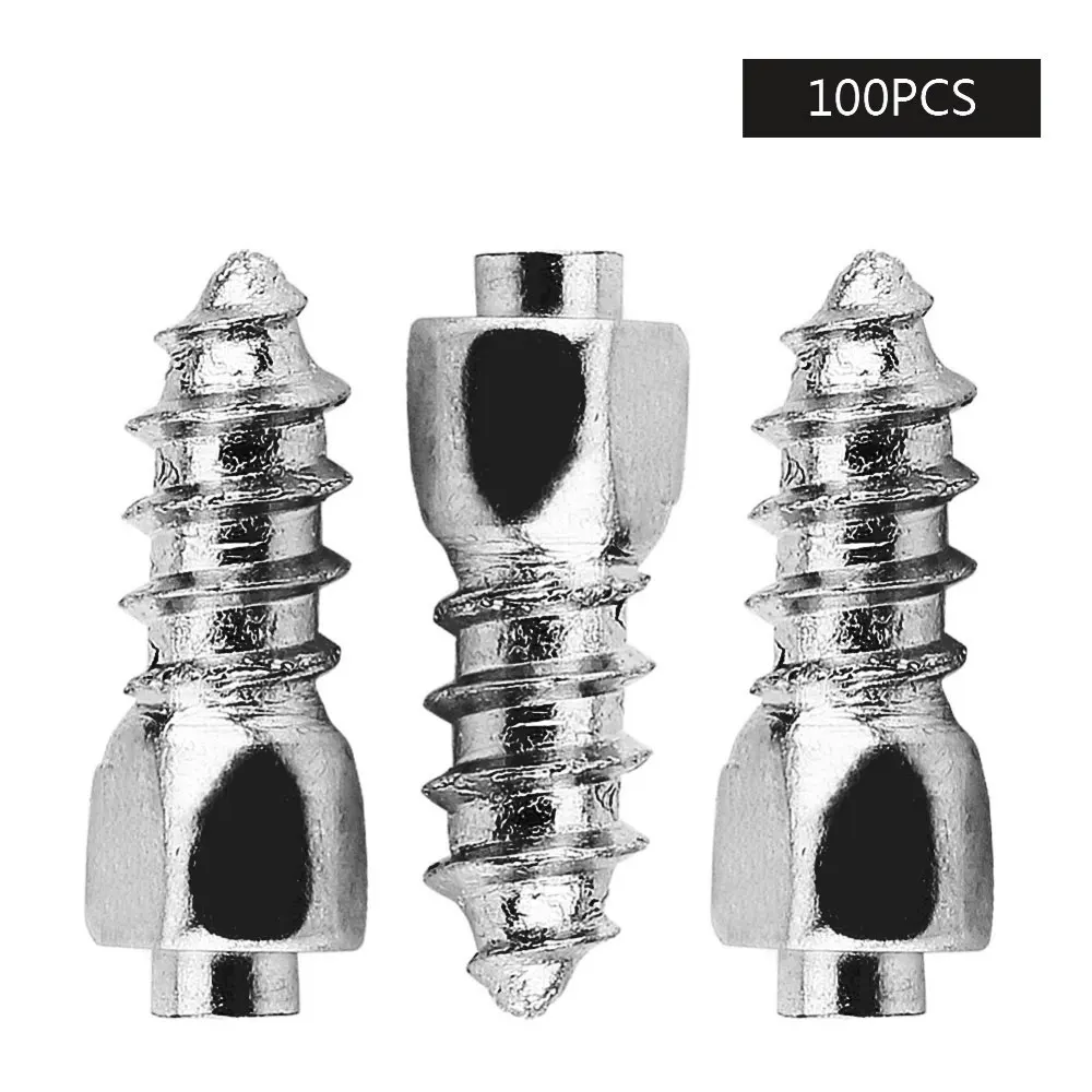 100Pcs Winter Car Anti Slip Steel Screw Stud Wheel Tire Snow Nail Spike New