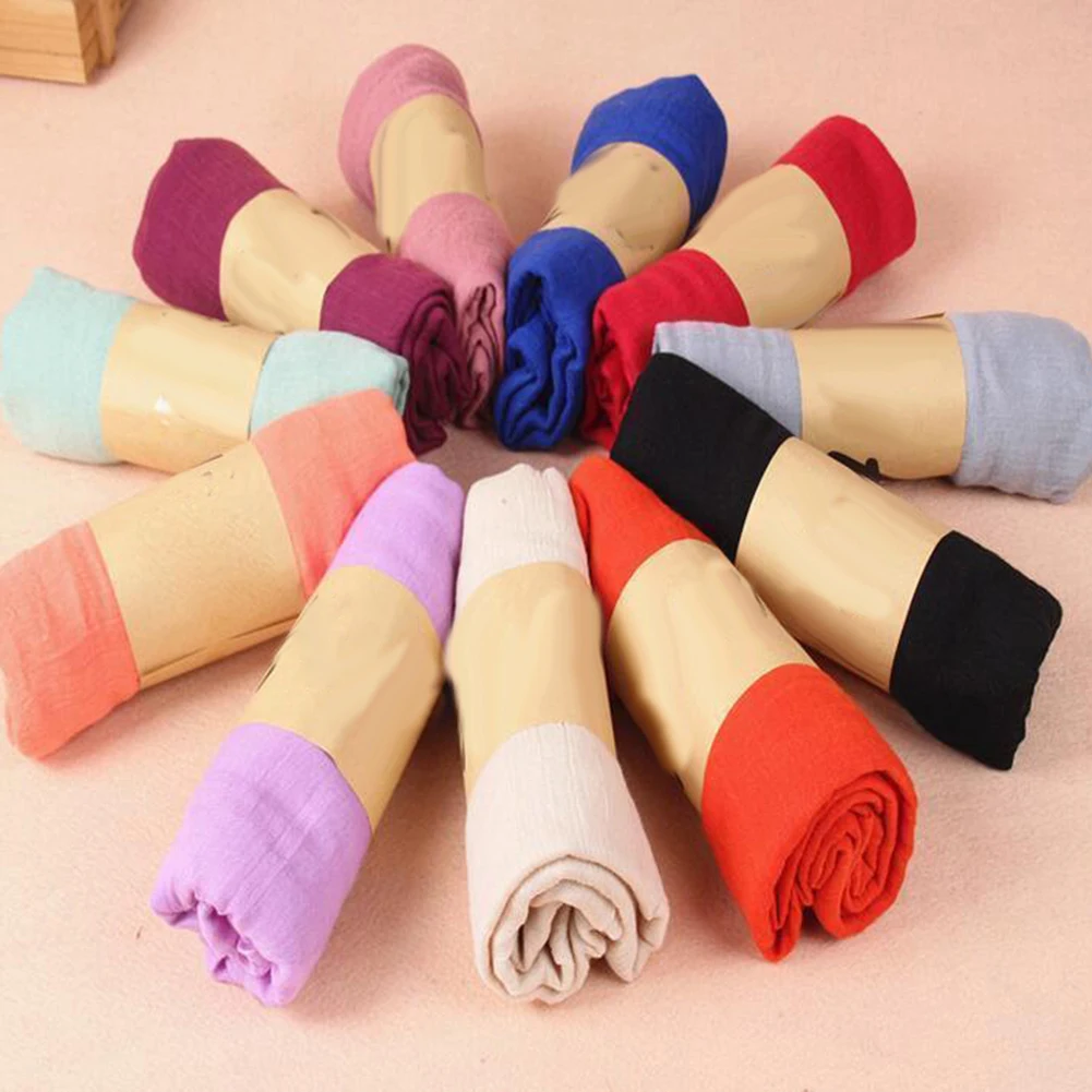 

Women Long Candy Color Soft Cotton Scarf Wrap Shawl Fashion Stole Accessory