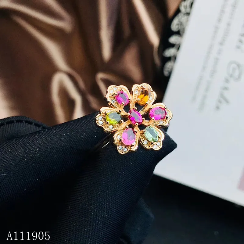 KJJEAXCMY бутик ювелирных изделий 925 с инкрустацией, из чистого серебра натуральный турмалин драгоценный камень женский r