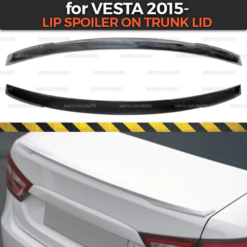 Спойлер для Lada Vesta 2015- ABS пластиковый спортивный стиль автомобильный Стайлинг