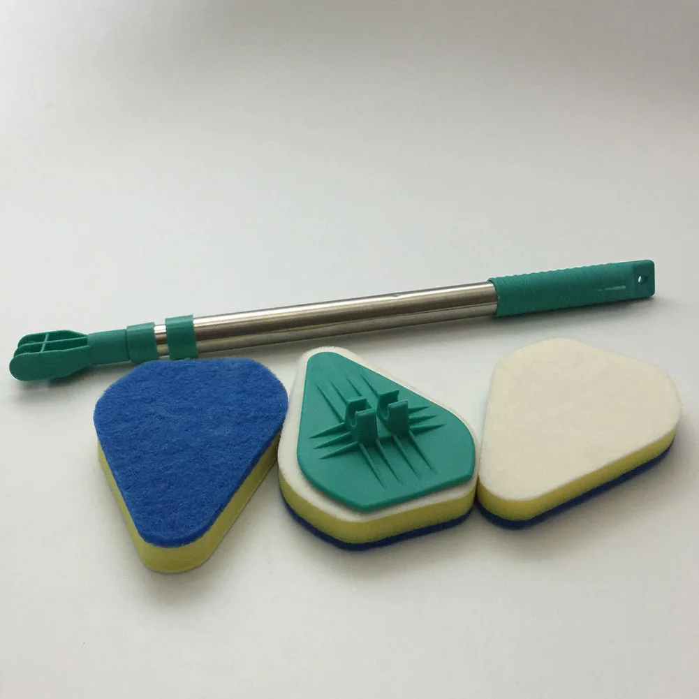 3 in 1 Angled Pad Sponge Scouring Cleaning Brush Three Sections of