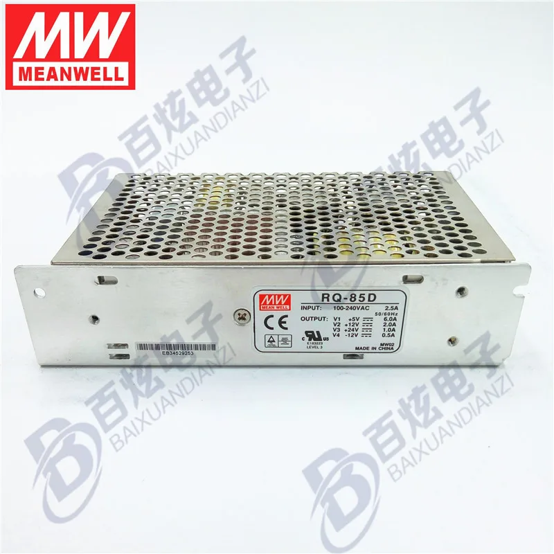 Originele Meanwell RQ-85D 84 Вт Quad Выход + 5 В/6A 12 В/2A 24 В /1A-12 В/0.5A voeding 3 года гарантии |