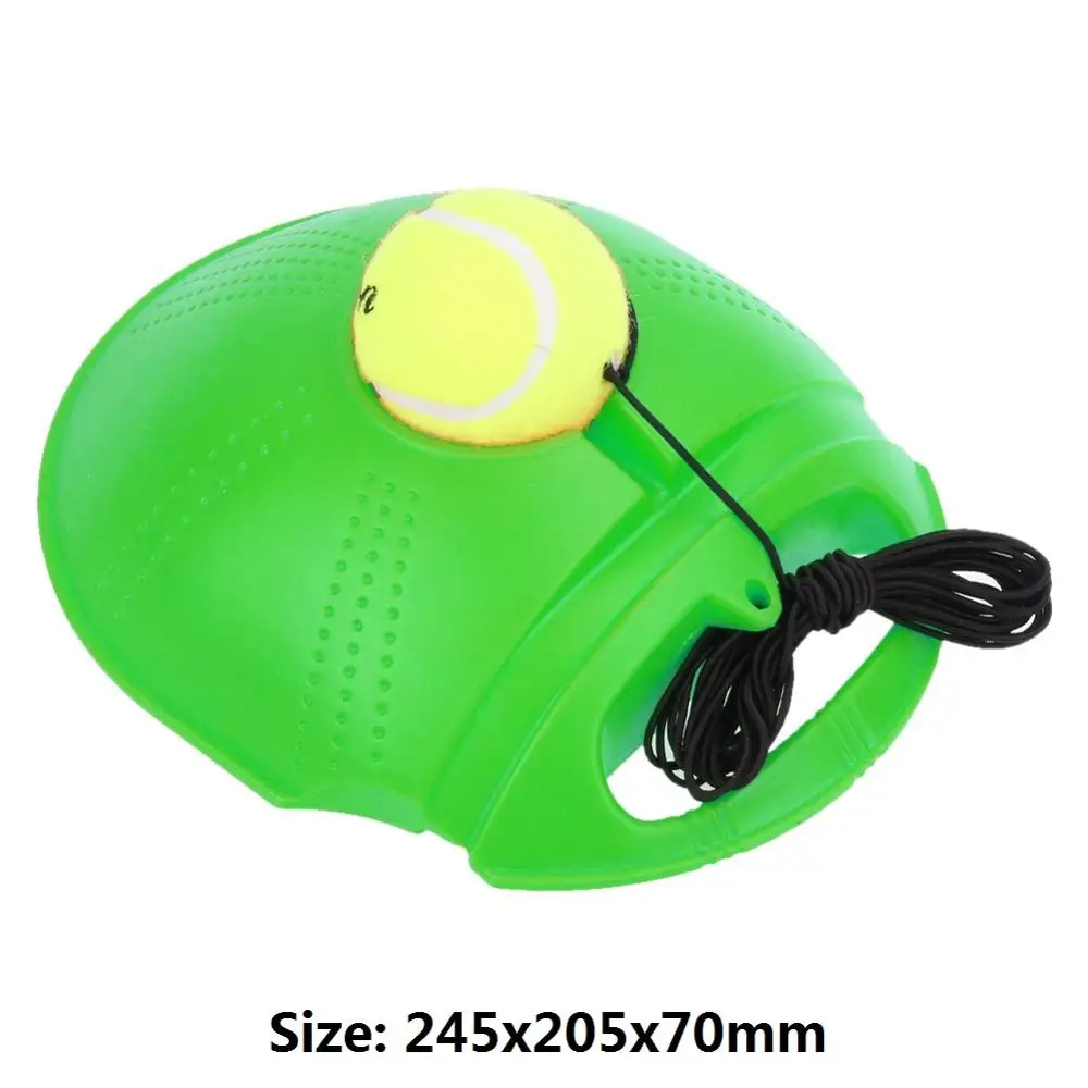 Сверхмощный Теннисный тренажер, упражнение, теннисный мяч, спорт, самообучение, отскок, мяч, теннисная тренировка с плинтусом, спарринг, устройство - Цвет: Green with Ball