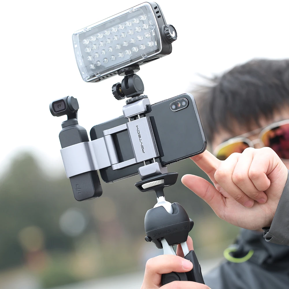 PGYTECH для DJI Osmo Pocket 2 аксессуары складной держатель телефона плюс Кронштейн Набор