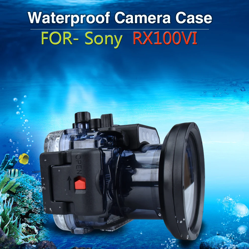 

Seafrogs 60M Diving Waterproof Housing for Sony RX100VI Camera case for Sony RX100VI Accessories