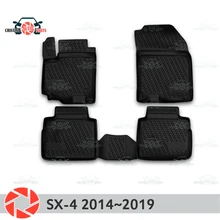 Коврики для Suzuki SX4 2013~ rugs Нескользящие полиуретан грязи защиты внутренних Тюнинг автомобилей аксессуары