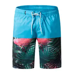 2018 Лето Горячая печать дизайнерские Короткие штаны Для мужчин Повседневное бордшорты синий быстросохнущая Пляжные шорты Для мужчин