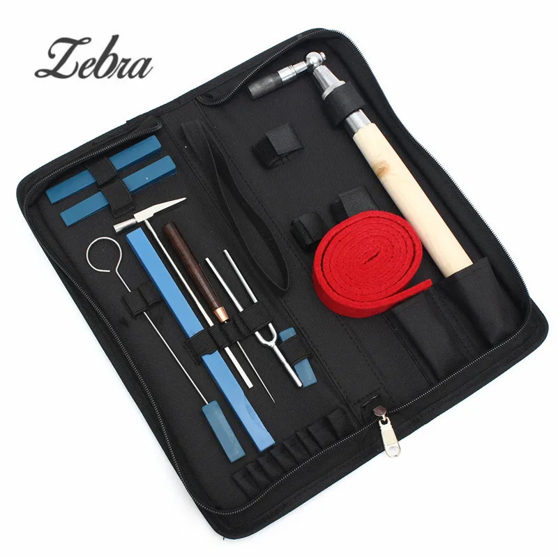 

11Pcs/set Piano Professional Tuning Hammer Mute Wrench Hammer Handle Tools Kit +Case For Piano Parts & Accessories