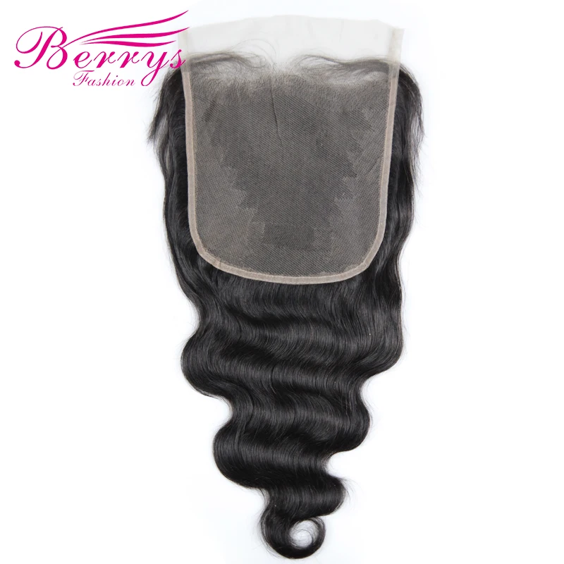 

[Berrys Fashion] 7x7 Lace Closure Body Wave Brazilian Virgin Hair Prepluncked Closure Unprocessed Human Hair Extensions