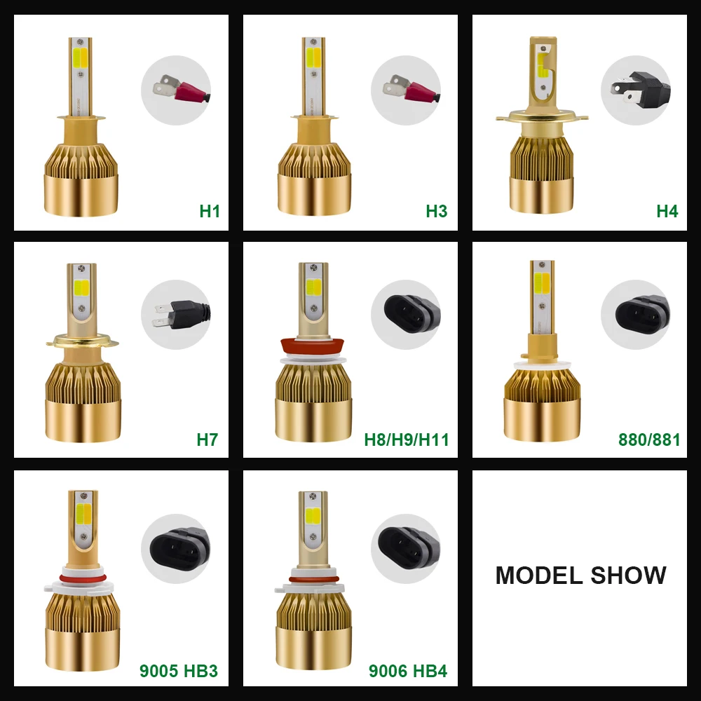 EURS 1 комплект C6 светодиодный светильник H4 светодиодный H7 Лампа двойной цвет светодиодный фары автомобиля белый и желтый луч фары Hi/Lo H1 H11 H3 H9 HB1 HB5