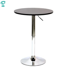 94918 Barneo Т-2 интерьерный барный стол с изменяемой высотой МДФ кухонный стол мебель для кухни столик для кофе обеденный cтол черный стол для дачи поворотный кофейный столик по России