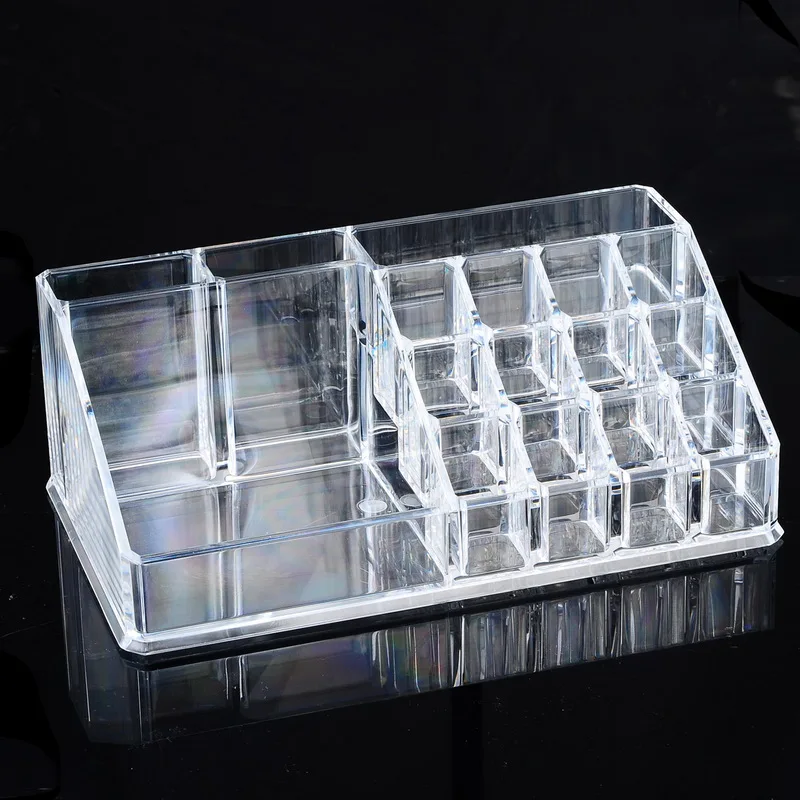 

Fashion Cosmetic Makeup Organizer Household Storage Clear Lipstick Rack Display Make UP Storage Organizer Shelf Box