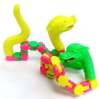 

12 PIECE Plastic Magic Folding Snake Puzzle Block E816 Girl Boys Kids Pinata Bag Filler Birthday Party Favors Gift Novelty Prize