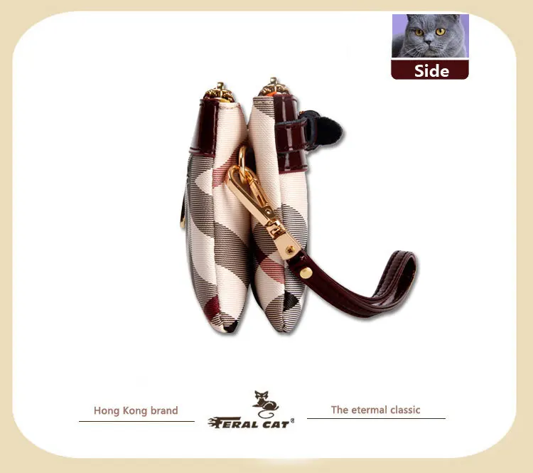 FERAL CAT Zipper Coin Purse Genuine Leather Women Wallets Long Lady Purse Wallet Female Card Holder Phone Pocket Wallet82
