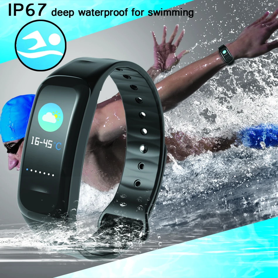 Модный спортивный браслет, часы для женщин и мужчин, светодиодный, водонепроницаемый, смарт-браслет, пульсометр, кровяное давление, шагомер, часы для Android IOS