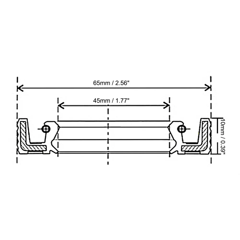 UXCELL сальник TC 45x65x10/12 мм Нитриловый резиновый чехол двойная губа для производства уплотнительных изделий метрический вал сальник