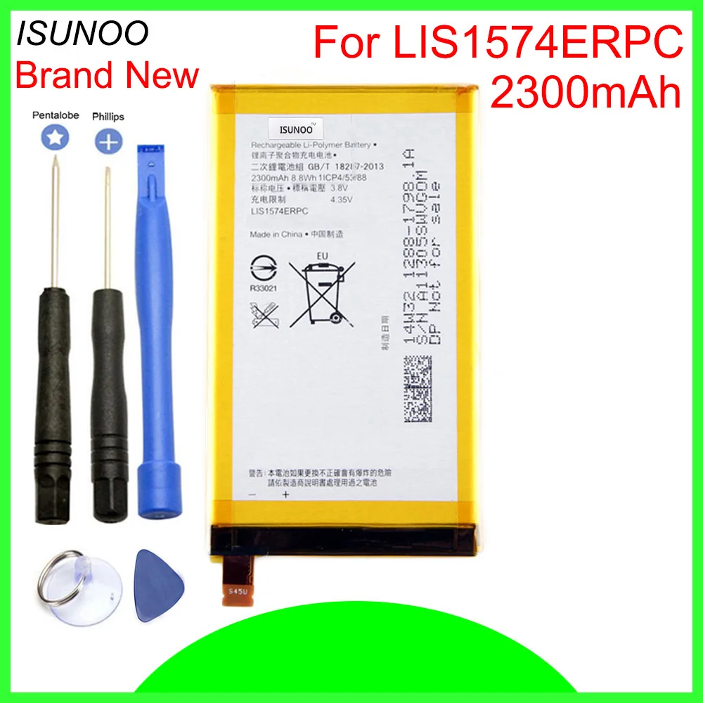 

ISUNOO 2300mAh LIS1574ERPC Battery For Sony Xperia E4 E4G Dual E2104 E2105 E2114 E2115 E2124 E2003 E2006 E2053 E2033 With Tools