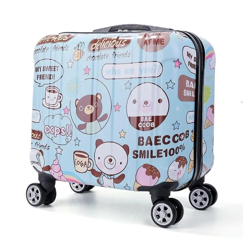 

Travel Mala Viagem Com Rodinhas Traveling With Wheels Trolley Bag Colorful Valiz Koffer Maleta Carro Luggage Suitcase 18"inch