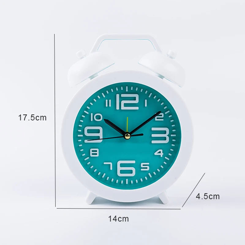 Alarm clock creative student lovely bed simple and fresh, small alarm clock mute children cartoon bed head bedroom alarm clocks