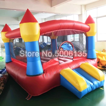Cheap Bounce House With Slide Obstacle Children Outdoor Jump Castle With Blower Inflatable Trampoline Big Bouncer For Kids Toys