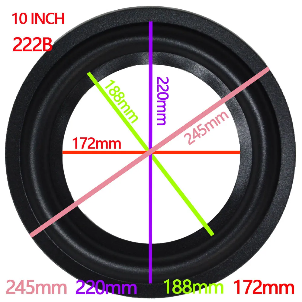 10 дюймов 2 шт ПЕРФОРИРОВАННОЕ резиновое кольцо из вспененного материала для динамика края объемные запасные кольца для ремонта динамиков или DIY(черный