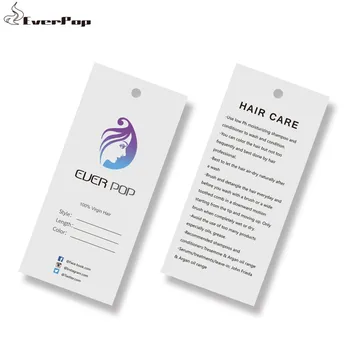 

Personalized 300gsm Thick Paperboard Printed Hair Extension Swing Tag Possible Women Hair Extention aper Hang Tags Custom Logo