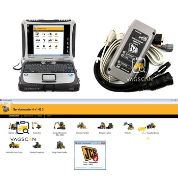 

DIAGNOSTIC KIT DLA for JCB Electronic Service Tool ServiceMaster V1.73.3+Toughbook CF19 computer