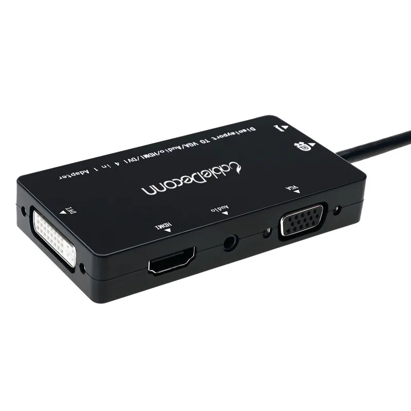 Blanche 15cm Adaptateur Thunderbolt 2 vers HDMI VGA DVI, MINI DP