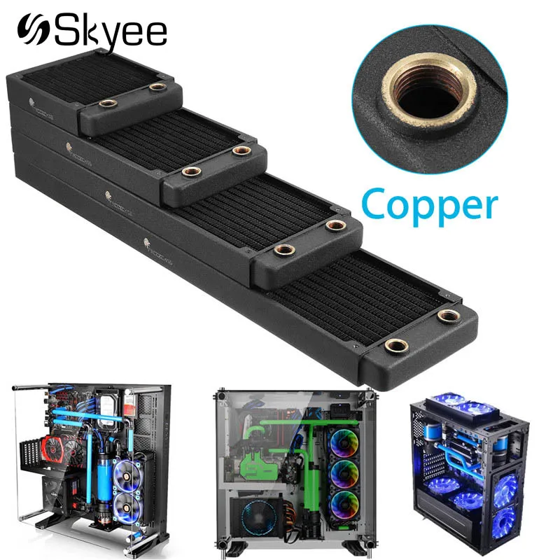 

120/240/360/480MM Water Cooling Cooler Copper Radiator Heat Sink Part Exchanger Cooler CPU Heatsink For Laptop Desktop Computer