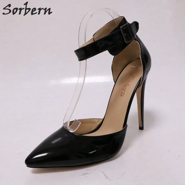 Sorbern Mature Pointy Toe High Heels Women Pumps Ol Shoes Female Plus