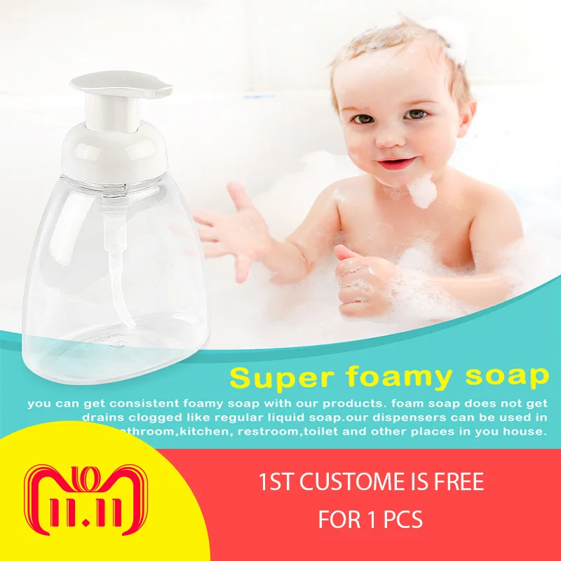1Pcs Baby Bathing Tool Foaming Bottle Pump Soap Mousses Liquid