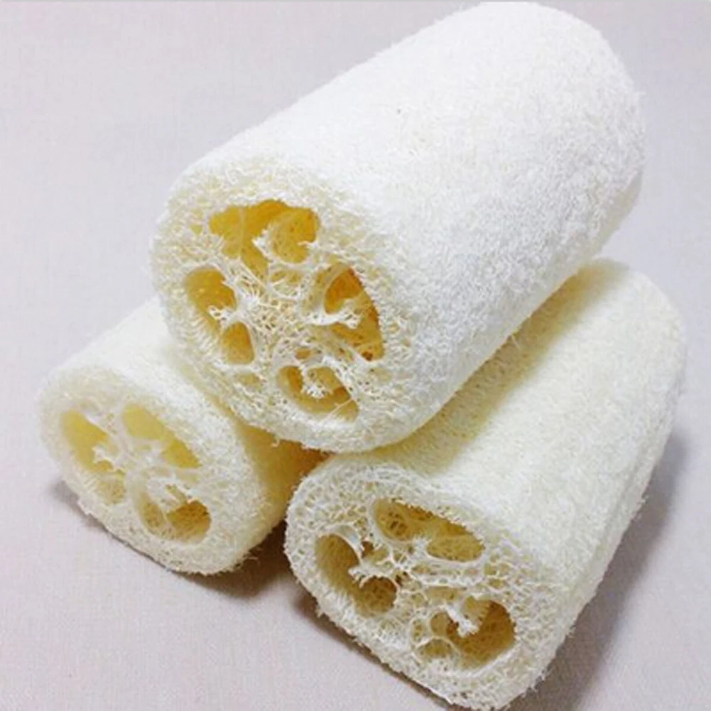 6Pcs Natural Loofah Luffa Loofa Bath Body Shower Sponge Kitchen Cleaing