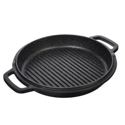  PAN CAST iron kitchen bar dining cookware Cutlery fryer cooker cooking frying stainless steel non-s - 1000004941159
