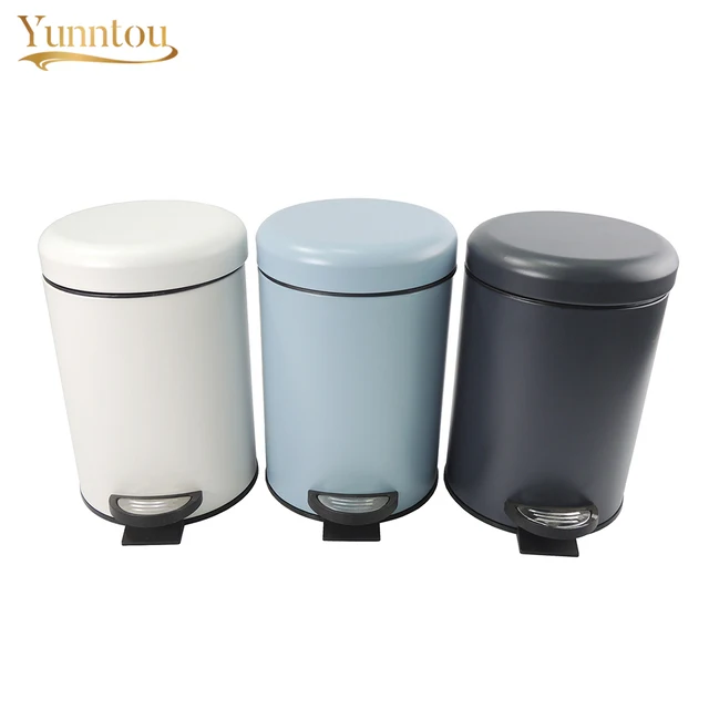 3L Metal Trash Can Bathroom Dustbin Kitchen Living Room Office Small