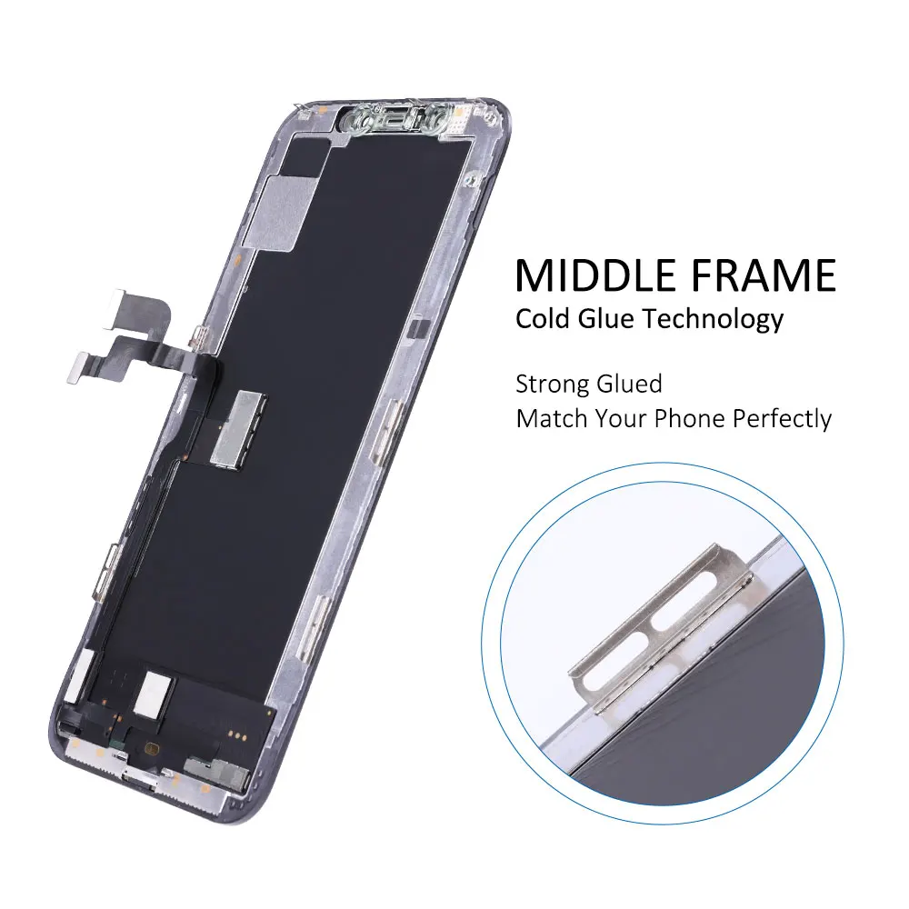 Для iPhone X XR XS OEM lcd сенсорный экран гибкие OLED Super AMOLED дисплей дигитайзер сборка запасные части черный и белый