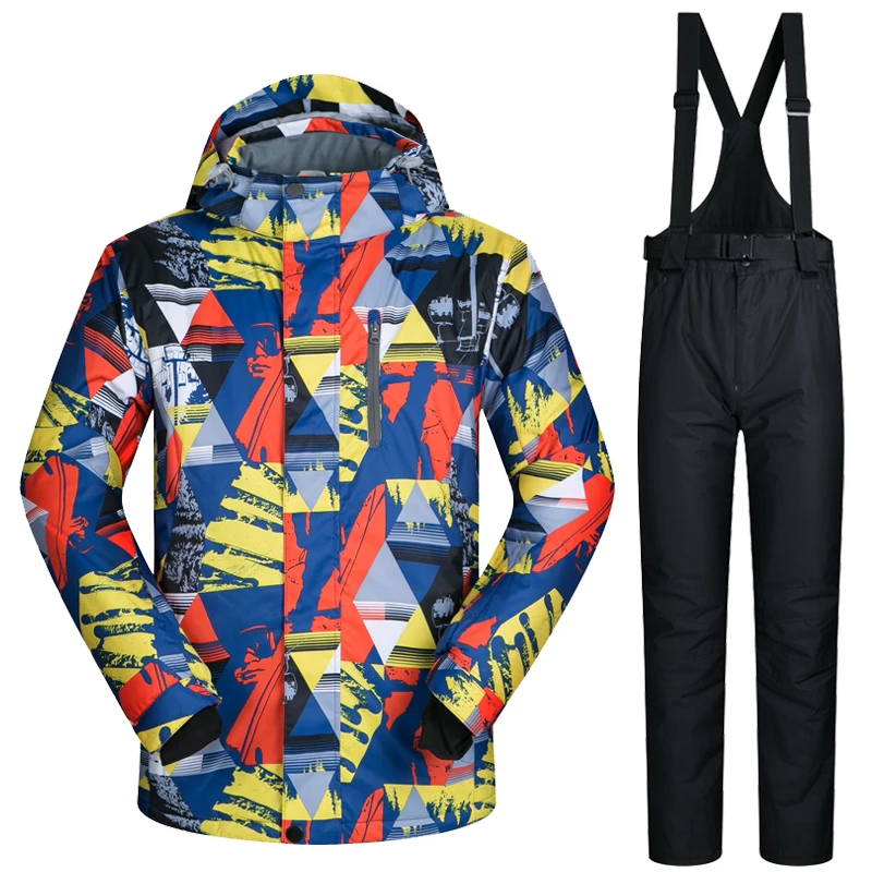 

2019 Winter Ski Suit Men Waterproof Warm Cross Country Ski Sui Snow Snowboard Jackets And Pants Skiing And Snowboarding Clothing