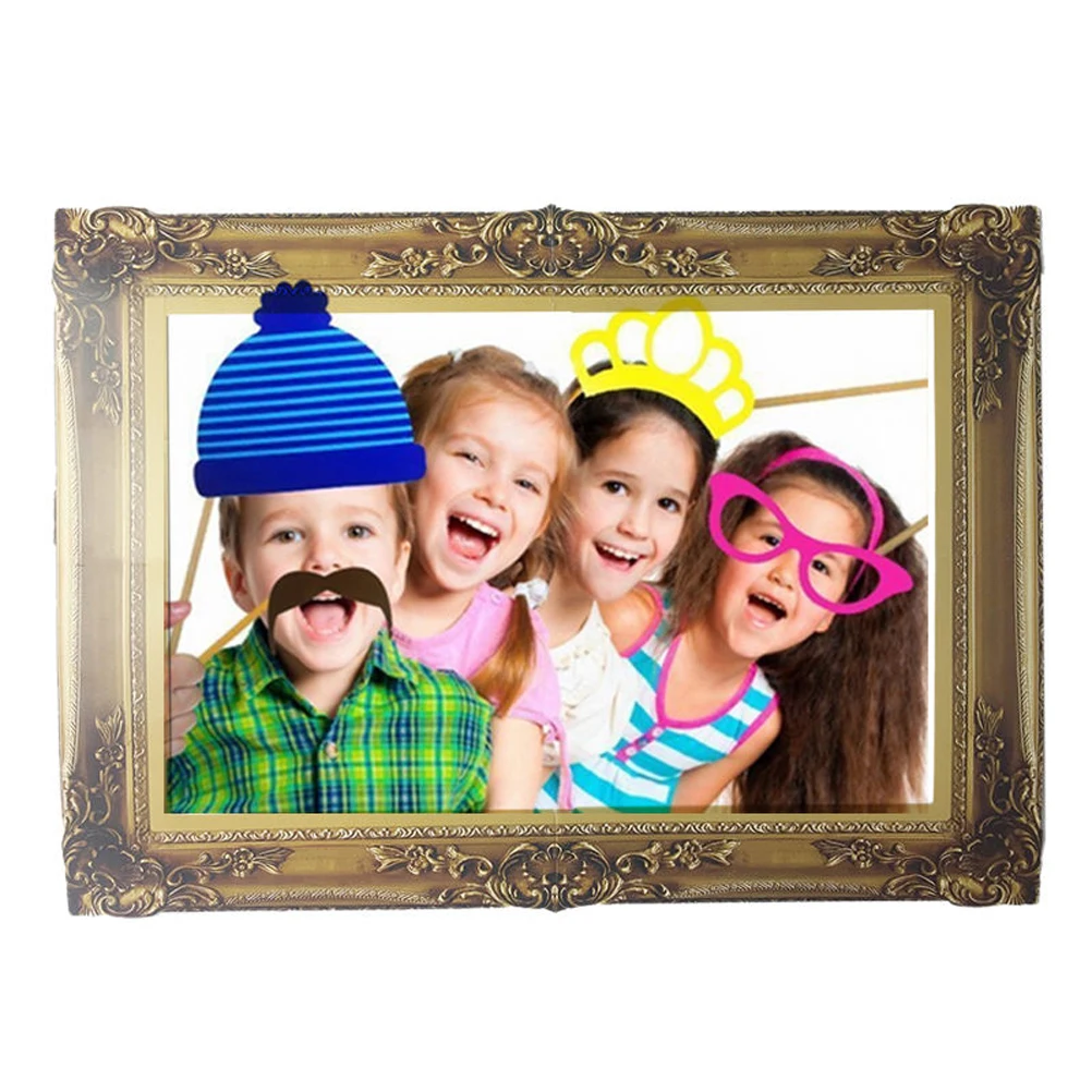 DIY Paper Picture Frame Cutouts Antique Photo Booth Props for Wedding