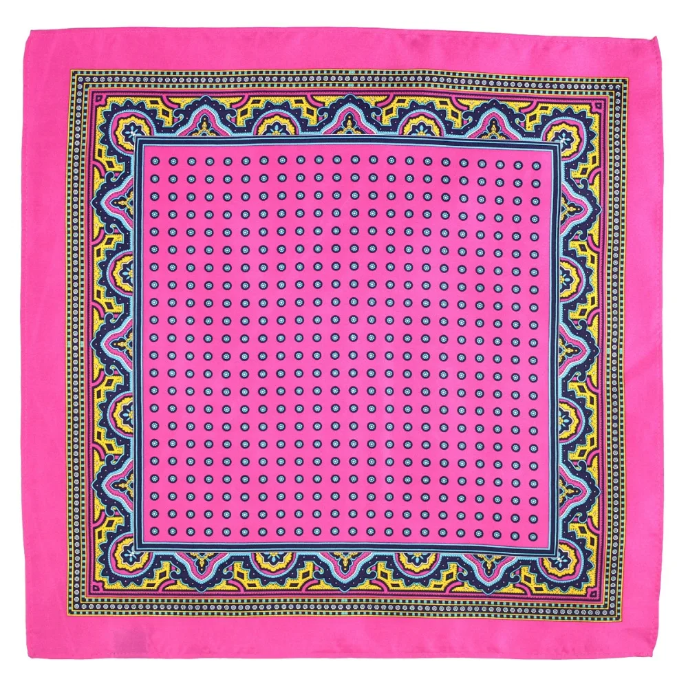 

Silk Print Polka Dots And Square Frame Handkerchief Formal Wear Dress Suit Pocket Square