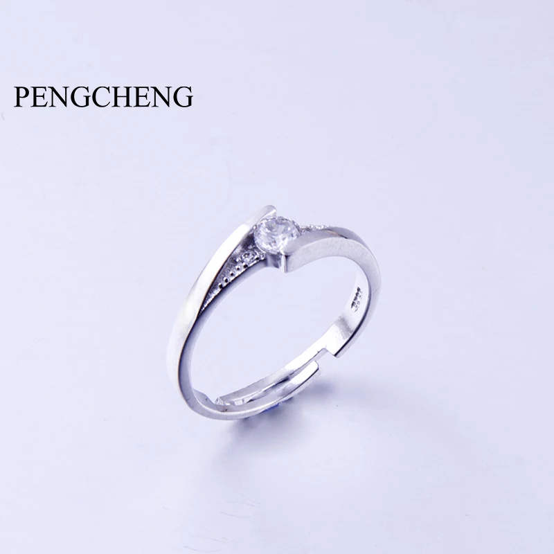 PENGCHENG 925 Серебряные кольца для Для женщин Персонализированные выгравировать