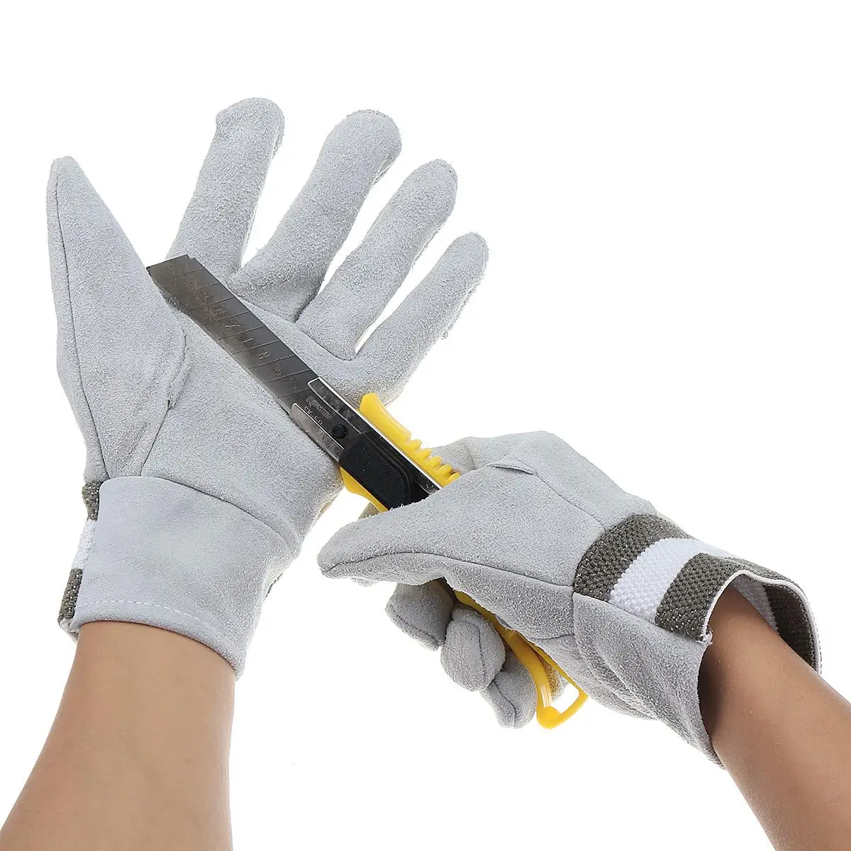 Antislip Mens Leather Work Gardening Protective Cut Resistant Garden