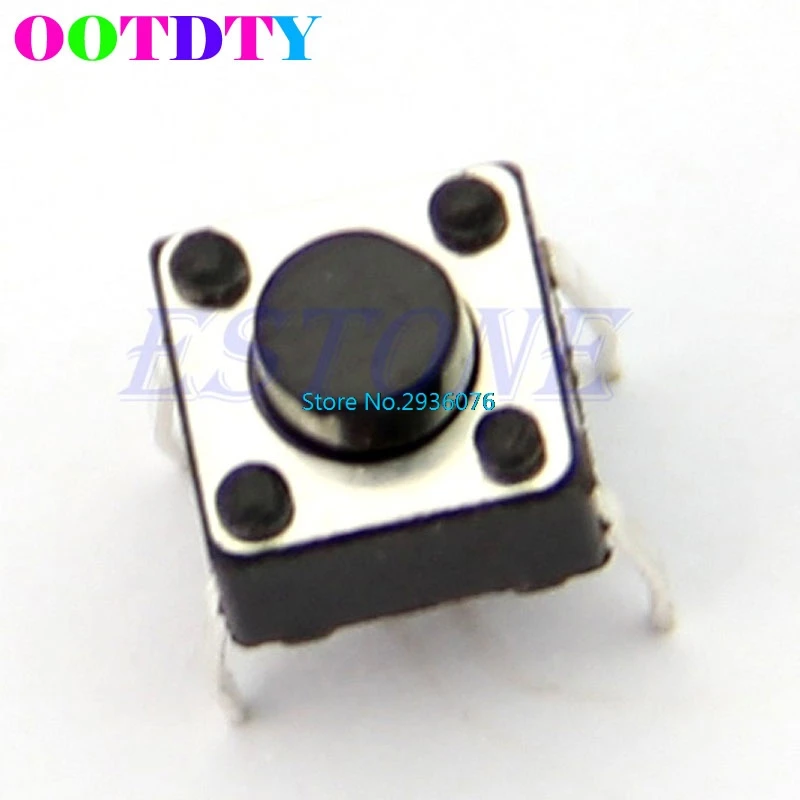 

100pcs 6*6*5mm 4pin Quality Mini Micro Momentary Tactile Push Button Switch APR6_30