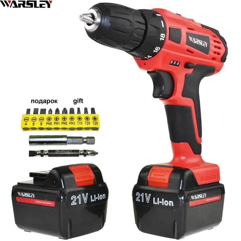 

21v Drill Electric Power Tools Electric Drill Cordless Drill 1.5Ah Battery Electric Screwdriver Mini Electric Drilling Eu Plug