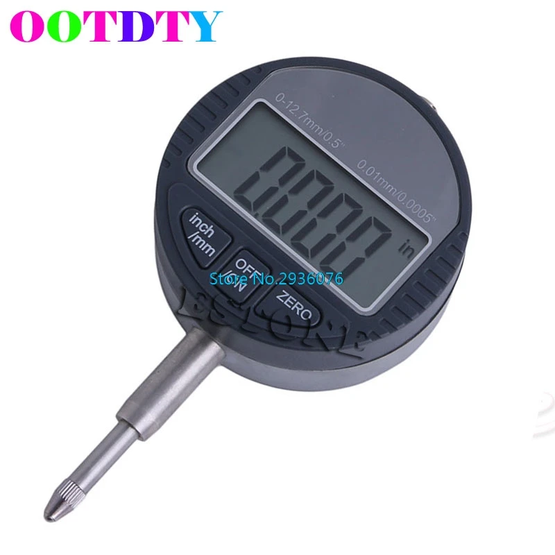 

OOTDTY Digital Dial Indicator Precision Tool Range 0-12.7mm/1" Gauge 0.01mm/0.0005" MY8_10