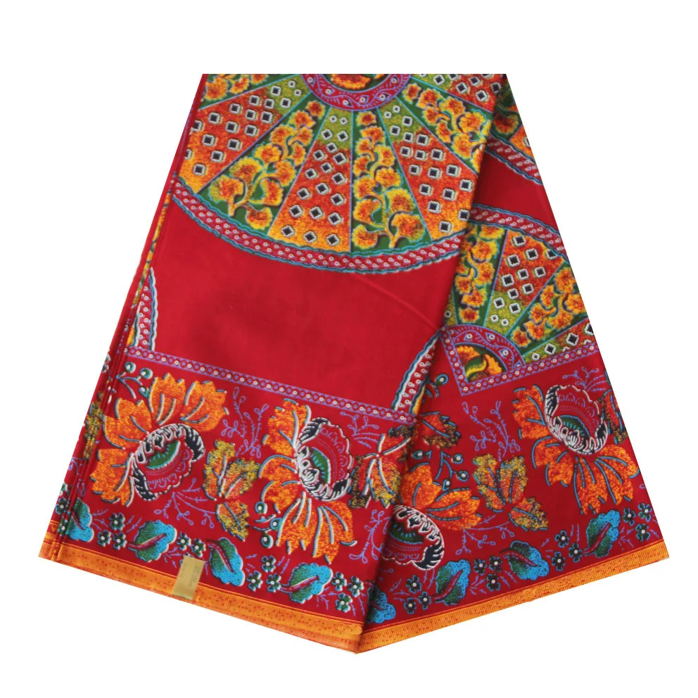 

6 Yards African Wax Prints Fabric Super Wax Hollandais 100% Cotton Fabrics Material Dashiki Printed Real Floral for Dress