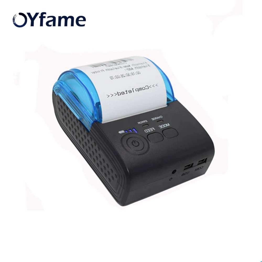 Мини принтер OYfame для чеков и этикеток термопринтер с bluetooth портативный аппарат