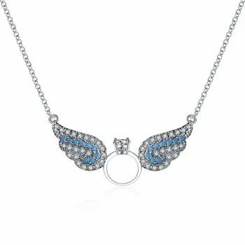 

Best Quality 100% 925 silver Original Flying wings Crystals From Swarovskis Pendant Necklaces Women Handmade We jewelry
