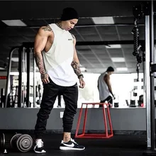 Новое поступление мужской бодибилдинга майка для бодибилдинга без рукавов Брендовые спортивные рубашки мужская Спортивная майка с принтом для бега